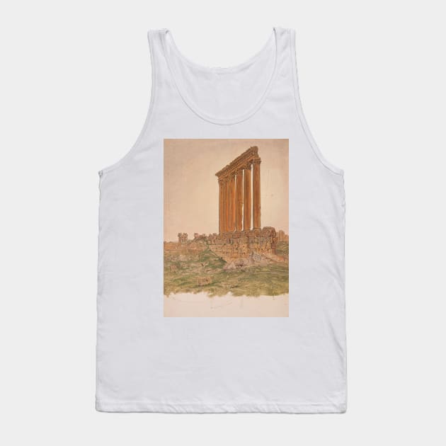 Ruins of the Temple of Zeus, Baalbek by Frederic Edwin Church Tank Top by Classic Art Stall